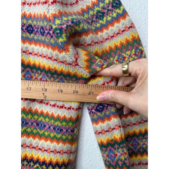 Stella McCartney Multicolor Zigzag Wool Women’s US 10 (EU 44) High Low Sweater - Picture 15 of 16